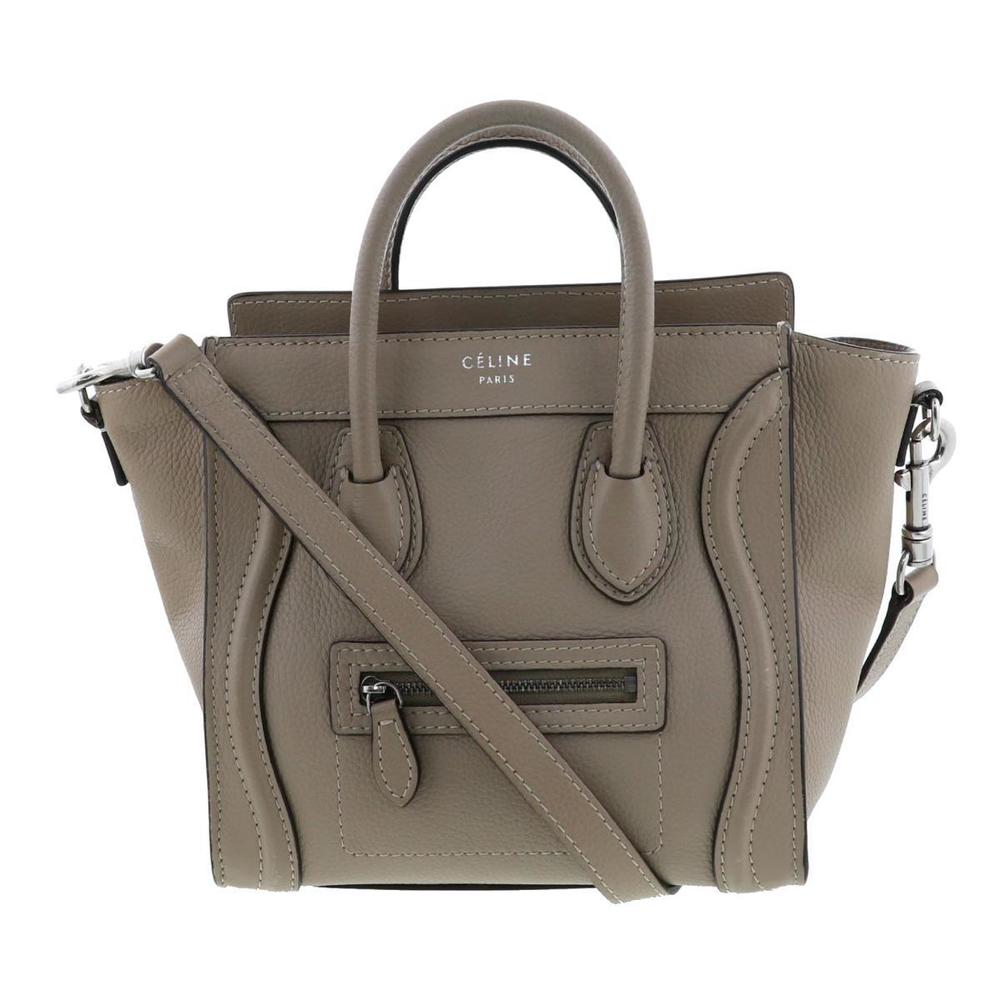 Celine Luggage Nano Shopper Bag Luggage Gray